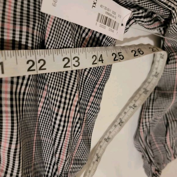 Old Navy Dress Size XXL Glen Plaid Midi Elastic Waist Long Sleeve - Picture 5 of 8